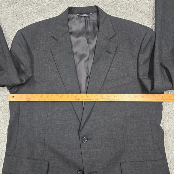Brooks Brothers Brooksease Sport Coat 44R Charcoal Gray 2 Button USA Office READ - Picture 11 of 16